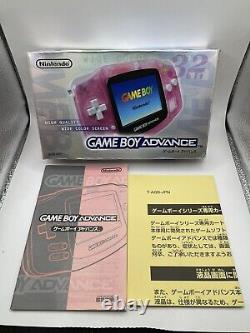 Console Gameboy Advance rose laiteuse en BON état AGB-001 Boîte Nintendo 118 gba.