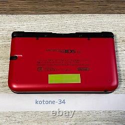 Console Nintendo 3DS XL LL Rouge Noir d'occasion en très bon état - Modèle japonais