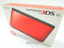 Console Nintendo 3DS XL LL Rouge en bon état - Version japonaise - Ensemble complet