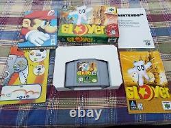 Console Nintendo 64 avec boîte et 3 jeux en boîte en très bon état