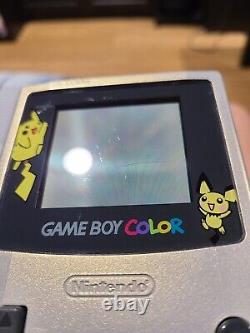 Console Nintendo GameBoy Color Or/Silver Pokémon - avec BOÎTE CIB en bon état