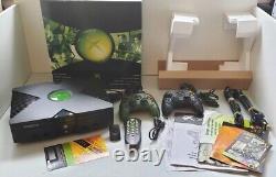 Console Xbox Originale, Boîte, 2 Contrôleurs, Console À Puce, Très Bon État