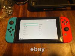 Interrupteur Nintendo Mise À Jour 32 Go Console Néon Rouge/blue (utilisé) Très Bon État