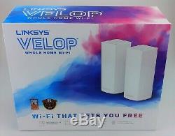 Linksys Lopper Whw0302 Pack 2 Tri-bande Système Mesh Wifi Blanc Dans Boîte Bonne Forme
