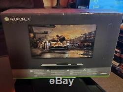 Microsoft Xbox One X De 4k Ultra Hd Console Noir Très Bon État + Box