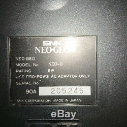 Ng Neo Geo Aes Console (adaptateur Secteur, Câble Av) Bon État