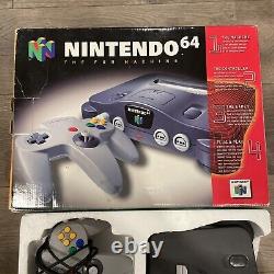Nintendo 64 N64 Console Complète En Boîte Cib Testée En Bon État