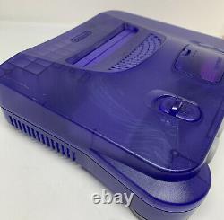 Nintendo 64 N64 Console Pourpre Entièrement De Travail Bon État Pal