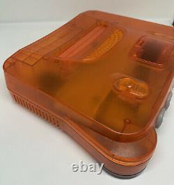 Nintendo 64 N64 Orange Console Fonctionne Pleinement En Bon État Pal