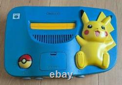 Nintendo 64 N64 Pikachu Edition Console Très Bon État Avec Lot 10 Jeux Jp