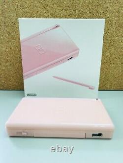 Nintendo Ds Lite Console Corail Rose W Box Anglais Bon État Japon / Travail