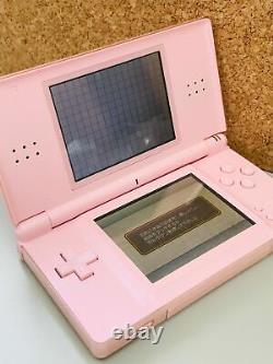 Nintendo Ds Lite Console Corail Rose W Box Anglais Bon État Japon / Travail