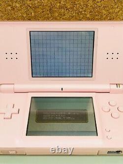 Nintendo Ds Lite Console Coral Rose Anglais Bon État Japon /testé Travail