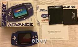 Nintendo Game Boy Advance Indigo Handheld System Prépropriété (très Bon État)