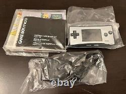 Nintendo Game Boy Advance Micro (argent) Cib Complete En Boîte Bon État