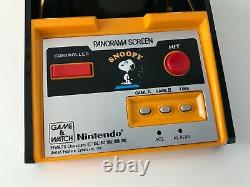 Nintendo Game & Watch G&w Snoopy Panorama Screen, En Bon État, Travail LCD Ga