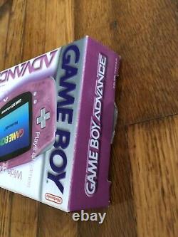 Nintendo Gameboy Advance Agb-001 Avec Box Wide Screen Très Bon État Fuchsia