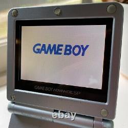 Nintendo Gameboy Advance Sp Ags-101 Pearl Blue Aus Utilisé Bon État #86