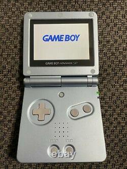 Nintendo Gameboy Advance Sp Ags-101 Pearl Blue Très Bon État
