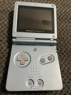 Nintendo Gameboy Advance Sp Ags-101 Pearl Blue Très Bon État