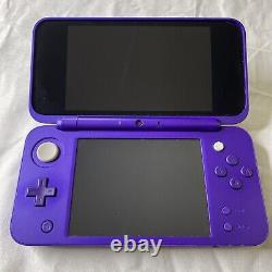 Nintendo New 2ds XL Console System Purple/argent Bon État Avec Charger Games