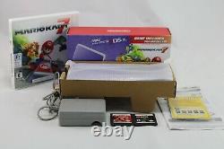 Nintendo Nouveau Console 2ds XL Pourpre/argent Avec 3 Jeux, Bon État