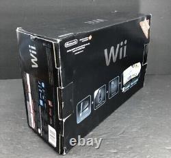 Nintendo Wii Black Console In Box Rvl-001 Pas De Jeux Bon État Testé Travail
