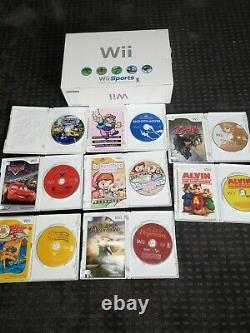 Nintendo Wii Console 8 Jeux Bundle Rvl-001 En Bon État