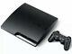 Noir Console Sony Playstation 3 Slim 120 Go Ps3 Très Bon État Paquet Lot