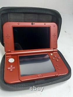 Nouveau Nintendo 3ds XL Metallic Red Bundle Cas/charger/games Très Bon État
