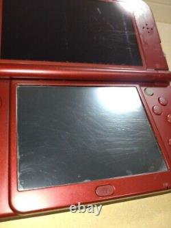 Nouvelle Nintendo 3DS LL rouge en bon état d'occasion, fonctionne bien, en provenance du JAPON.