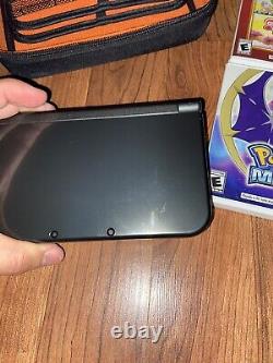 Nouvelle Nintendo 3DS XL avec 4 jeux, chargeur, et étui en très bon état.