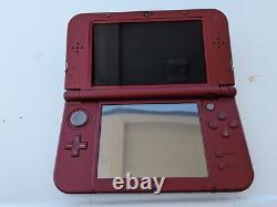Nouvelle console de jeu Nintendo 3DS XL (rouge) avec chargeur et stylet en bon état