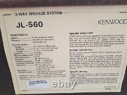Paire Vintage Kenwood 3way Speakers Systeme Modèle Jl-560 Bon État Fonctionne