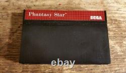 Phantasy Star Sega Master Système Cartouche & Box Pal Royaume-uni Bon État