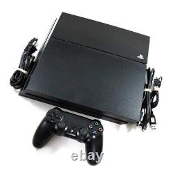 Playstation 4 Black 500gb Système Bon État De Fonctionnement