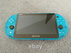 Playstation Ps Vita Slim LCD 2000 Aqua Blue 3.60 Fw Bon État
