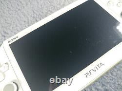 Playstation Ps Vita Slim LCD 2000 Blanc Lime Jaune 3.60 Fw Bon État 256 Go