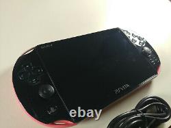 Playstation Ps Vita Slim LCD 2000 Noir Rose 3.60 3.65 Bon État