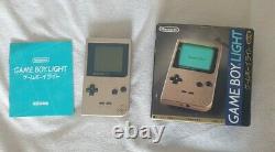 Rare Nintendo Game Boy Light Gold Boxed Très Bon État