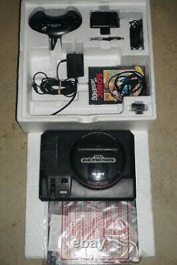 Sega Genesis Modèle 1 Console De Système Complete Dans La Boîte #254 Avec Une Bonne Forme Sonique