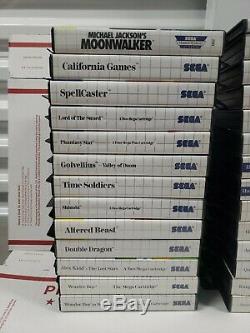 Sega Master System Lot De 27 Jeux Et Cartes Sega En Bon État