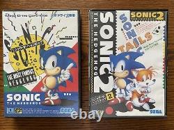 Sega Mega Drive Black Game Home Console & Sonic Le Hérisson 1,2 Bon État
