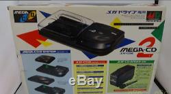 Sega Mega-cd 2 Console + Mega Drive 2 Pad Strom- & Tv-cabel Bon État