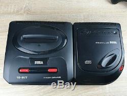 Sega Mega-cd 2 Et Sega Mega Drive II Bundle Avec 35 Jeux Bon État