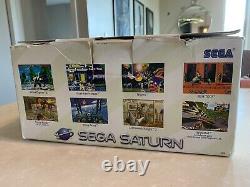 Sega Saturne Console Complete En Boîte Très Bon État Sampler Version