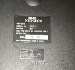 Snk Neo Geo Aes Console Système Avec Carte Mémoire Très Bon État Testé Bon