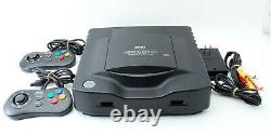 Snk Neo Geo CD Black Console Controller 2 Set Bon État Japon Jp Import