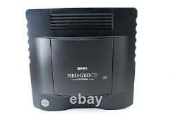 Snk Neo Geo CD Black Console Controller 2 Set Bon État Japon Jp Import