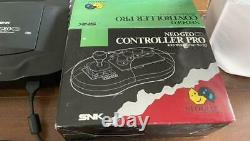 Snk Neo Geo CD Console System Très Bon État Avec Contrôleur Pro Japonais